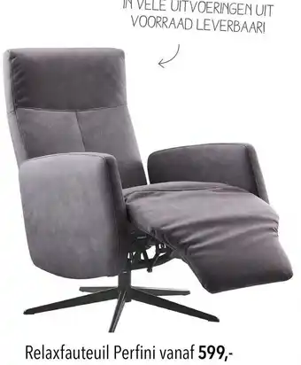 Pronto wonen Relaxfauteuil Perfini aanbieding