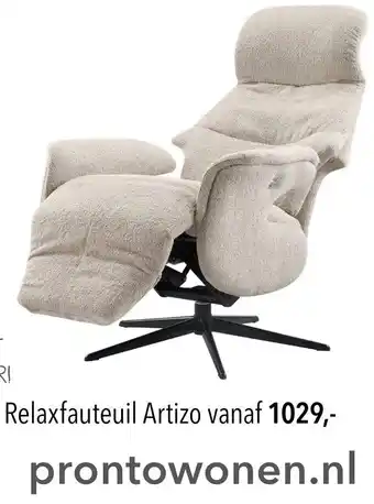 Pronto wonen Relaxfauteuil Artizo aanbieding