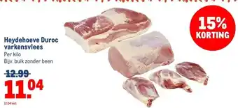Makro Heydehoeve Duroc varkensvlees aanbieding