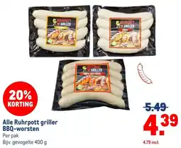 Makro Alle Ruhrpott griller BBQ-worsten aanbieding