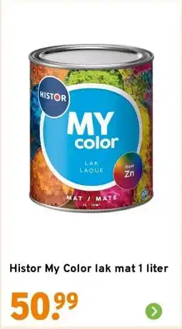 GAMMA Histor My Color lak mat 1 liter aanbieding
