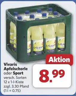Combi Vivaris Apfelschorle oder Sport aanbieding