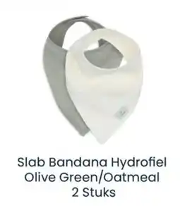 Babypark Slab Bandana Hydrofiel Olive Green/Oatmeal 2 Stuks aanbieding