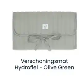 Babypark Verschoningsmat Hydrofiel Olive Green aanbieding