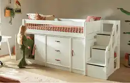 Babypark All in one halfhoogslaper incl. luxe lattenbodem wit gelakt aanbieding