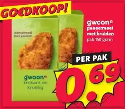 Nettorama gwoono paneermeel met kruiden aanbieding