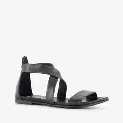 Scapino Harper leren dames sandalen zwart aanbieding