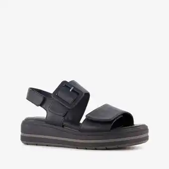 Scapino Softline dames sandalen met sleehak zwart aanbieding