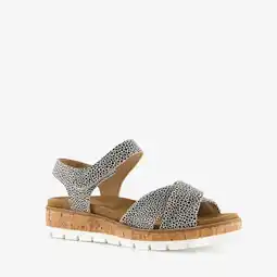 Scapino Hush Puppies leren dames sandalen met print aanbieding