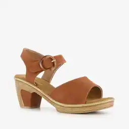 Scapino Natuform dames sandalen met hak cognac aanbieding