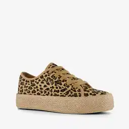 Scapino Blue Box dames sneakers met jute en panterprint aanbieding