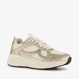 Scapino Blue Box dames dad sneakers metallic goud aanbieding