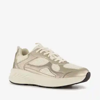 Scapino Blue Box dames dad sneakers metallic goud aanbieding