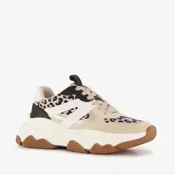 Scapino Blue Box dames dad sneakers met luipaardprint aanbieding