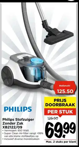 Vomar Voordeelmarkt Philips Stofzuiger Zonder Zak XB2122/09 aanbieding