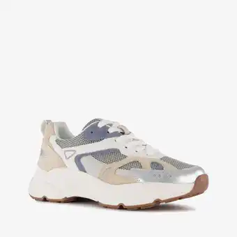 Scapino Blue Box dames dad sneakers beige zilver aanbieding