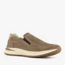 Scapino Hush Puppies leren heren instappers grijs aanbieding