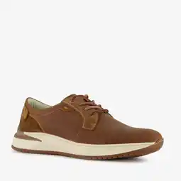 Scapino Hush Puppies leren heren sneakers cognac aanbieding