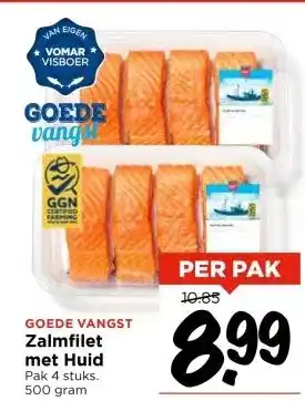 Vomar Voordeelmarkt GOEDE VANGST Zalmfilet met Huid aanbieding