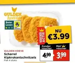 Vomar Voordeelmarkt GULDEN HOEVE Scharrel Kipkrokantschnitzels aanbieding