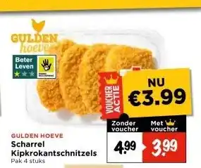 Vomar Voordeelmarkt GULDEN HOEVE Scharrel Kipkrokantschnitzels aanbieding