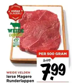 Vomar Voordeelmarkt WEIDE VELDEN lerse Magere Runderlappen aanbieding