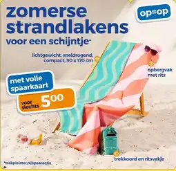 Trekpleister zomerse strandlakens aanbieding