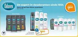 Trekpleister Odorex De expert in deodoranten sinds 1934 uit het hele Odorex assortiment aanbieding