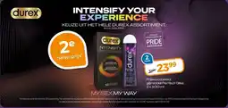 Trekpleister INTENSIFY YOUR EXPERIENCE KEUZE UIT HET HELE DUREX ASSORTIMENT. M.U.v. 144-PAK. aanbieding