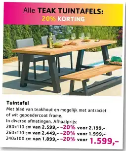 Sijben Tuintafel aanbieding
