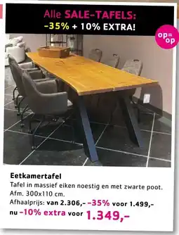 Sijben Eetkamertafel aanbieding