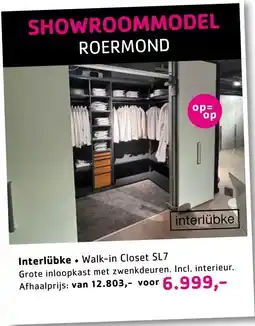 Sijben Interlübke Walk-in Closet SL7 aanbieding