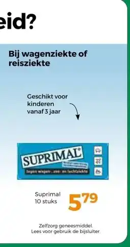 Trekpleister Bij wagenziekte of reisziekte aanbieding