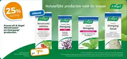 Trekpleister 25% korting Keuze uit A.Vogel Menstruatie en Overgang²* producten. aanbieding