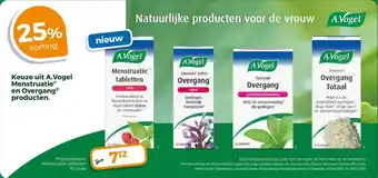 Trekpleister 25% korting Keuze uit A.Vogel Menstruatie en Overgang²* producten. aanbieding