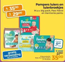 Trekpleister Pampers luiers en luierbroekjes aanbieding