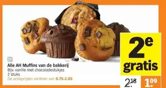 Albert Heijn Alle AH Muffins van de bakkerij aanbieding