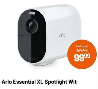 Kamera Express Arlo Essential XL Spotlight Wit aanbieding