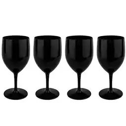 ANWB Mydrinkglass Camping wijnglazen 4 stuks Zwart aanbieding
