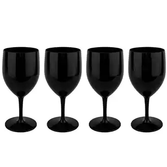 ANWB Mydrinkglass Camping wijnglazen 4 stuks Zwart aanbieding