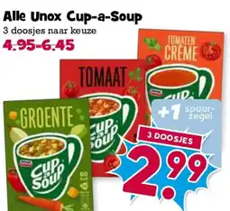 Boon`s Markt Alle Unox Cup a Soup aanbieding
