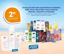 Trekpleister Keuze uit het hele assortiment Andrélon, AXE, Dove, Dove Men+Care, Neutral, Rexona, Vaseline en Zwitsal aanbieding