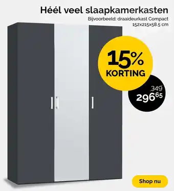 Beter Bed Heel veel slaapkamerkasten aanbieding