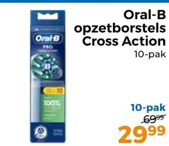 Trekpleister Oral-B opzetborstels Cross Action aanbieding