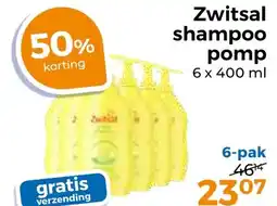 Trekpleister Zwitsal shampoo pomp aanbieding