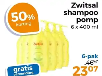 Trekpleister Zwitsal shampoo pomp aanbieding