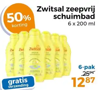 Trekpleister Zwitsal zeepvrij schuimbad aanbieding