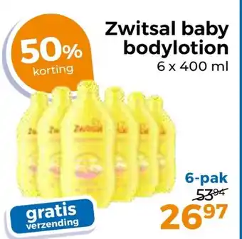 Trekpleister Zwitsal baby bodylotion aanbieding