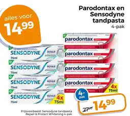 Trekpleister Parodontax en Sensodyne tandpasta aanbieding