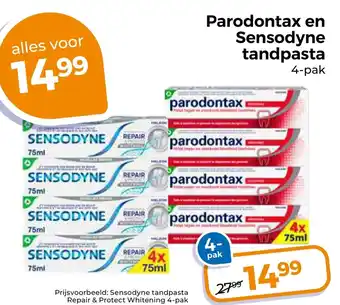 Trekpleister Parodontax en Sensodyne tandpasta aanbieding